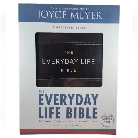 The Everyday Life Bible Joyce Meyer Study Bible Amplified Large Print - Picture 1 of 5